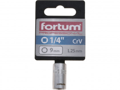 Hlavice nástrčná 1/4", 9mm, L 25mm