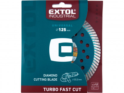 Kotouč diamantový řezný, turbo Fast Cut, suché i mokré řezání, O 125x22,2x2mm