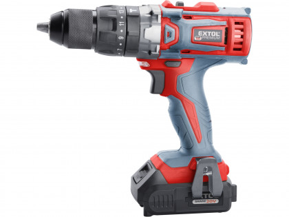 Vrtací šroubovák aku s příklepem SHARE20V, 20V Li-ion (2×), 2000mAh