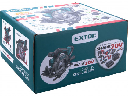 Pila kotoučová aku SHARE20V, 165mm, BRUSHLESS, 20V Li-ion, 2000mAh