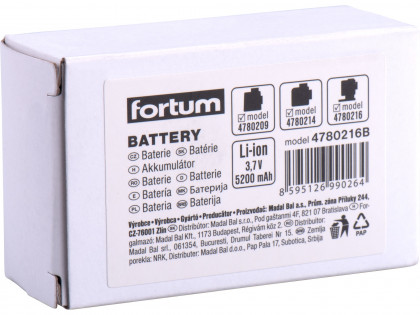 Baterie akumulátorová k laserům, 3,7V, Li-ion, 5200mAh (19,2Wh)