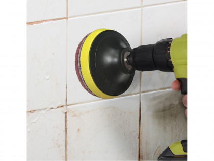 Sada čistících/leštících výseků na vrtačku 10ks, průměr 100mm, 3x3druhy