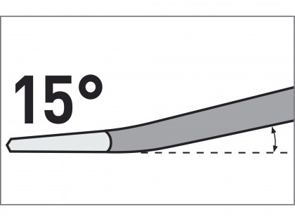 Sekáč plochý SDS PLUS lomený 15°, 250x14mm, šířka ostří 60mm