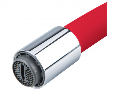 POŠK. OBAL baterie umyvadlová, stojánková s flexibilním ramínkem, 35mm, červená