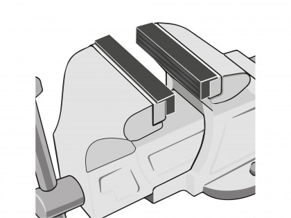 Ochranné čelisti na svěrák 2ks, délka 113mm, s magnety, TPU