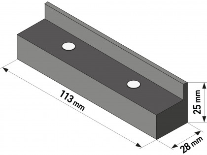 Ochranné čelisti na svěrák 2ks, délka 113mm, s magnety, TPU