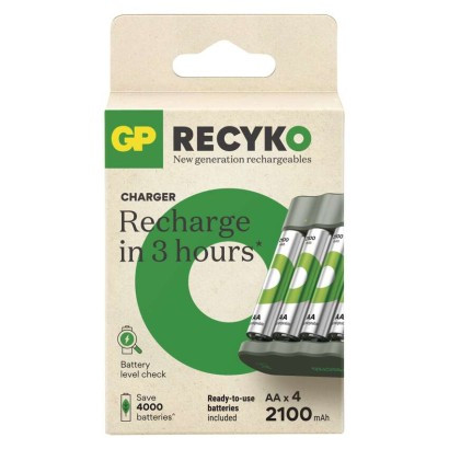 Nabíječka baterií GP Eco E441 + 4× AA ReCyko 2100