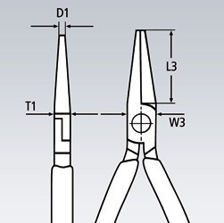 Rovné kulaté kleště 140 mm Knipex - 2205140
