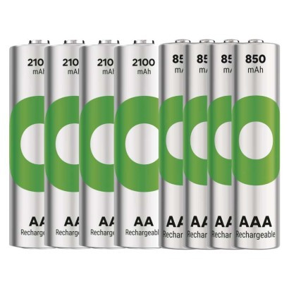 Nabíječka baterií GP Eco E821 + 4× AA 2100 + 4× AAA 850