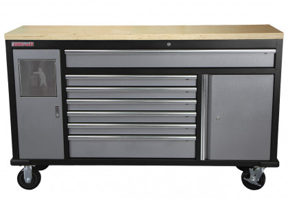 Pojízdný pracovní stůl, 7 zásuvek - TGC1372