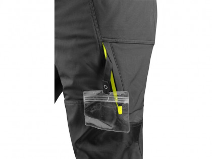 Kalhoty CXS NAOS HV pánské, černo-žlutá Hi-Vis, reflexní pruhy