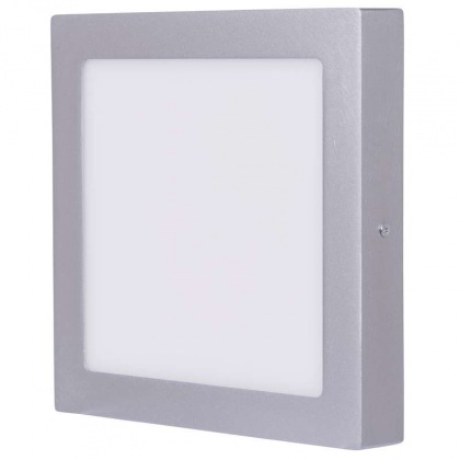 LED přisazené svítidlo, čtverec stříbrná 18 W neutrální bílá