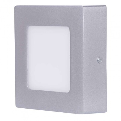LED přisazené svítidlo, čtverec stříbrná 6W neutrální bílá
