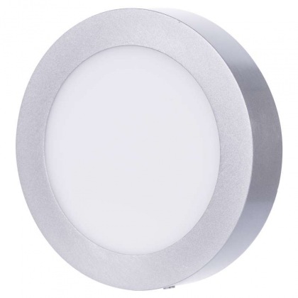 LED přisazené svítidlo, kruh stříbrná 12W neutrální bílá