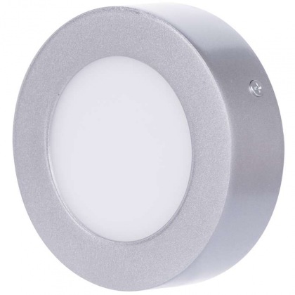 LED přisazené svítidlo, kruh stříbrná 6W neutrální bílá