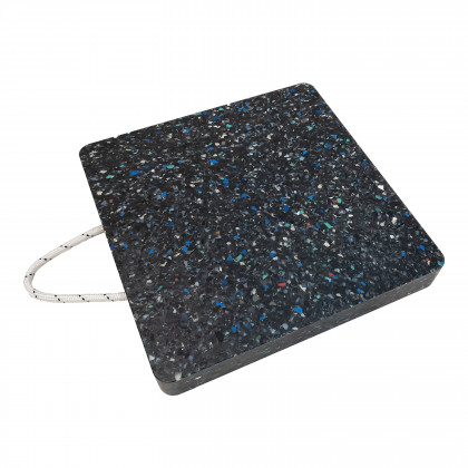 Černá plastová čtvercová podložka pod patku - 40 x 40 x 5 cm