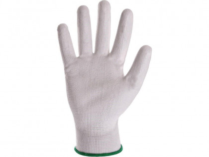 Rukavice CXS BRITA WHITE, s blistrem, máčené v polyuretanu, vel. 11