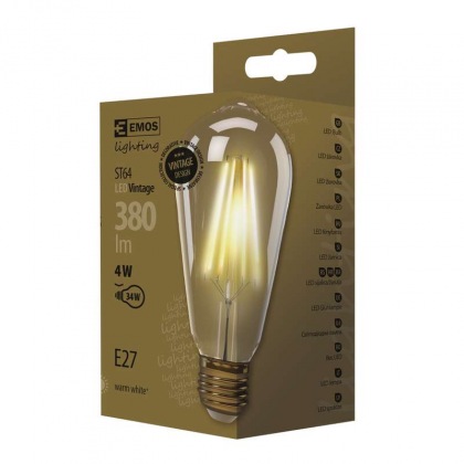 LED žárovka Vintage ST64 4W E27 teplá bílá+