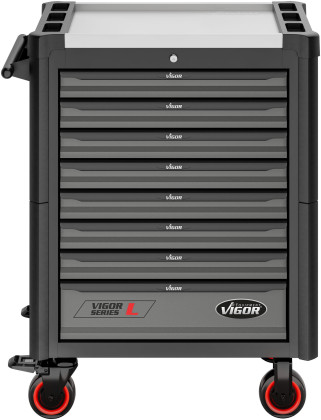 Dílenský vozík na nářadí, 8 zásuvek, VIGOR - V1901-X
