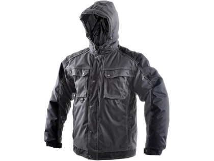 Bunda CXS IRVINE, zimní, pánská, šedo-černá, vel. 6XL