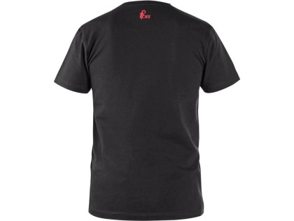 Tričko CXS WORKWEAR, krátký rukáv, černo-modro-červené