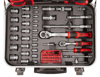 Profesionální sada nářadí s gola sadou, 1/2", 1/4", 127 ks