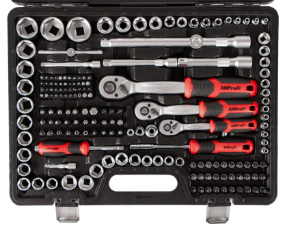 Profesionální gola sada 1/4", 3/8" a 1/2" s klíči, 220 ks