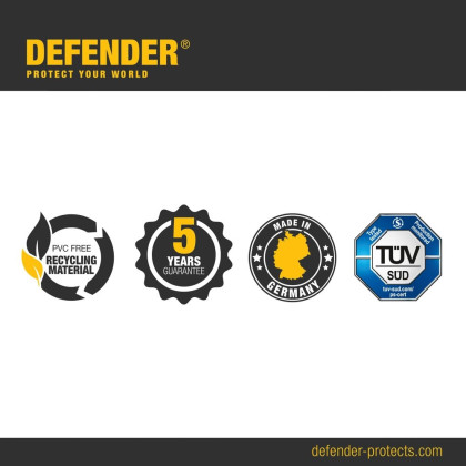 Černo-žlutý plastový kabelový most s víkem DEFENDER NANO - 101 x 28,5 x 3,2 cm