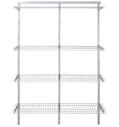 Závěsný drátěný regál, 4 police, 1200 x 300 x 1800 mm