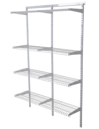 Závěsný drátěný regál, 4 police, 1200 x 300 x 1800 mm