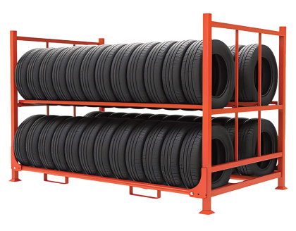 Průmyslový regál na pneumatiky osobních automobilů, 800 kg