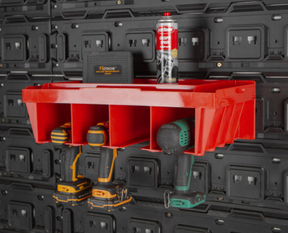 Závěsný držák na nářadí, 4 boxy