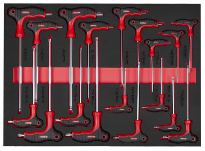 Dílenský vozík Magnus XXL s nářadím, 12 zásuvek, 360 ks - červený