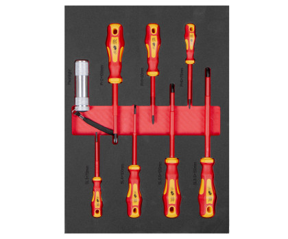 Dílenský vozík Magnus XXL s nářadím, 12 zásuvek, 360 ks - červený
