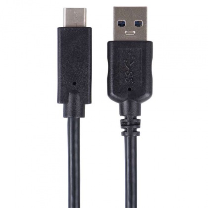 USB kabel 3.0 A/M - USB 3.1 C/M 1m černý