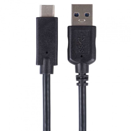 USB kabel 3.0 A/M - USB 3.1 C/M 1m černý