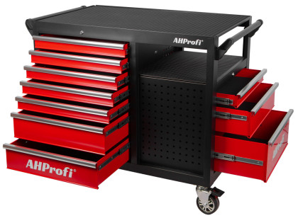 Dílenský vozík prázdný, 360°, 10 zásuvek - AH450101