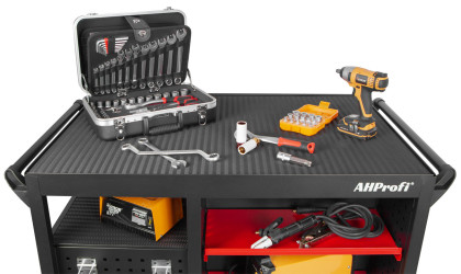 Dílenský vozík prázdný, 360°, 10 zásuvek - AH450101