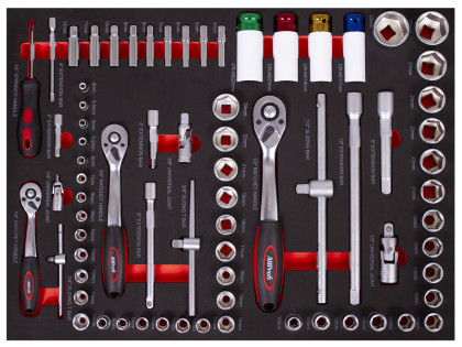 Dílenský vozík s nářadím, 7 zásuvek, 238 ks - AH470071BAL