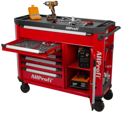 Dílenský vozík s nářadím, 7 zásuvek, 238 ks - AH470071BAL