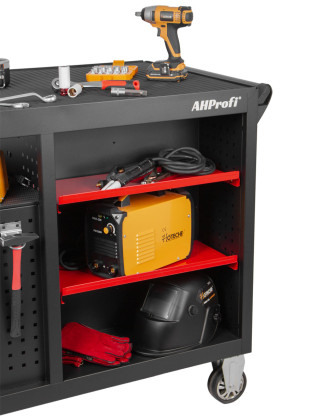 Dílenský vozík s nářadím, 360°, 10 zásuvek, 238 ks - AH450101BAL