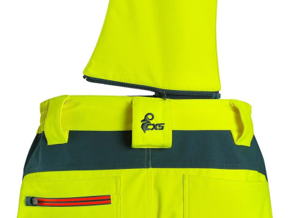 Kalhoty CXS BEDFORD, výstražné, pánské, softshell, žluto-petrolová