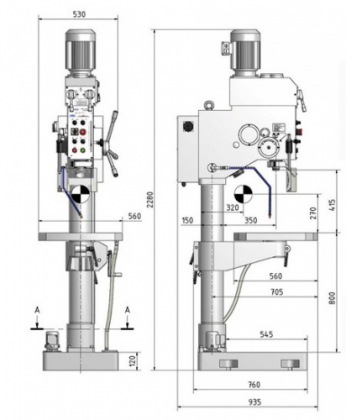 Sloupová vrtačka OPTIdrill B 40 GSP