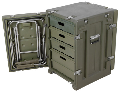 Rozkládací stůl ve vodotěsném kufru, 1920 x 500 x 752 mm