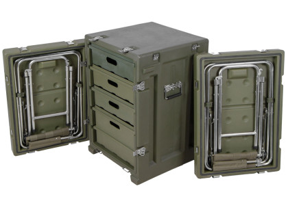 Rozkládací stůl ve vodotěsném kufru, 1920 x 500 x 752 mm