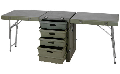 Rozkládací stůl ve vodotěsném kufru, 1920 x 500 x 752 mm