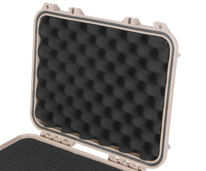 Vodotěsný plastový kufr s pěnovou výplní (M) - TC320084TAN