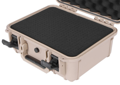 Vodotěsný plastový kufr s pěnovou výplní (M) - TC320084TAN