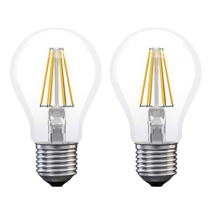 LED žárovka Filament A60 A++ 6W E27 teplá bílá 2ks