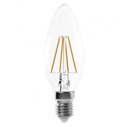 LED žárovka Filament Candle A++ 4W E14 neutrální bílá